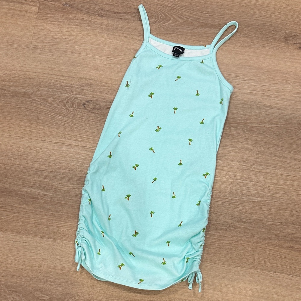Art Class Light Blue Palm Print Dress